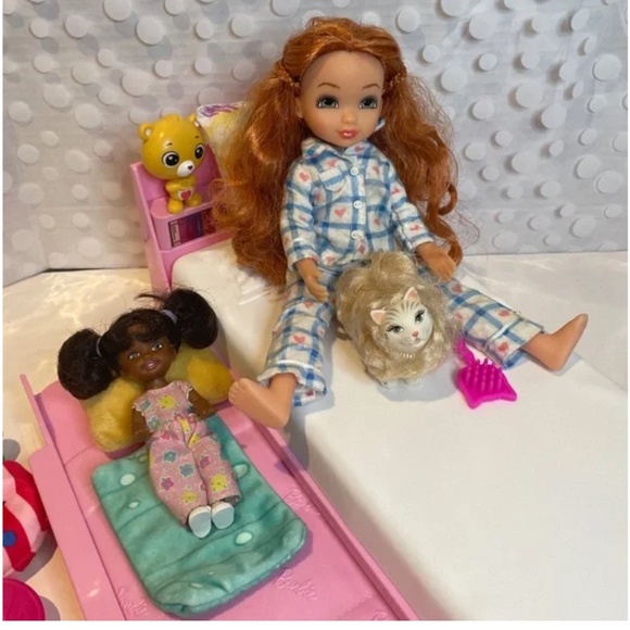 My First Barbie Bedtime with 4-Ever Best Friends doll & little sister Kelly - Picture 1 of 15